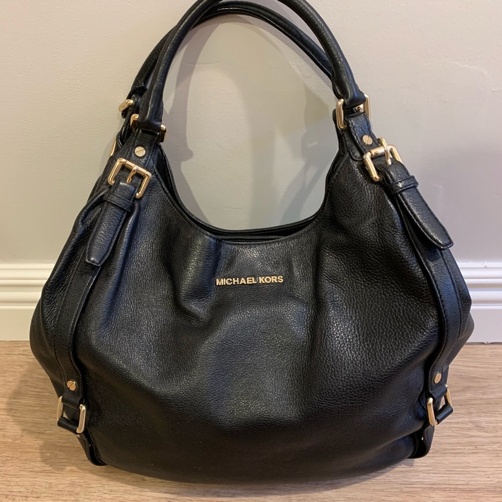 Michael Kors Black Leather Shoulder Bag